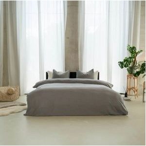 Kayori - Naka - Dekbedovertrek - Antraciet - Katoen - Extra Breed 260 x 200 / 220 cm