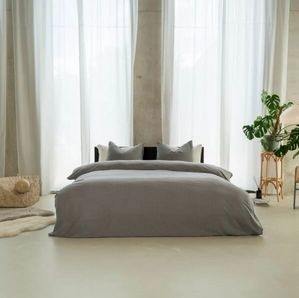 Kayori - Naka - Dekbedovertrek - Antraciet - Katoen - Extra Breed 260 x 200 / 220 cm