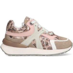 Mexx - Juju Jace - Sneakers - Beige - Textiel en Imitatieleer