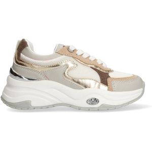 MEXX - XX825100-703 Sneakers - Beige/Grijs/Wit - Leer - Veters
