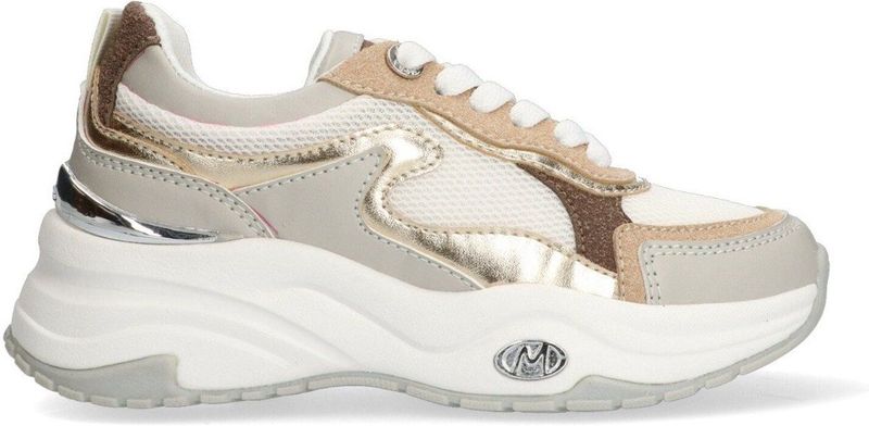 MEXX - XX825100-703 Sneakers - Beige/Grijs/Wit - Leer - Veters