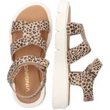 Vingino - Sandalen - Panterprint - Beige/Zwart - Leren