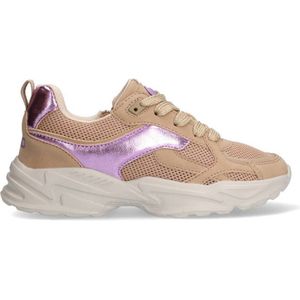 VINGINO - Lola Lush - Sneakers - Grijs/Paars - Leer - Veters