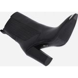 BRONX - Leren Enkellaarsjes - Zwart - Blokhak