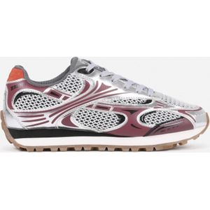 BRONX - Tronic - Vrouw - Sneakers - Rood/Zilver - maat 37