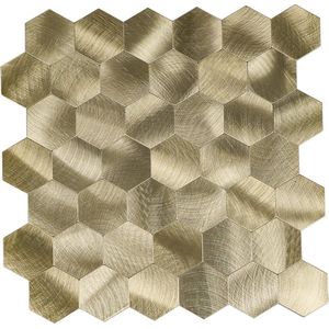 Zelfklevende Mozaïek Tegels - Geborsteld Goud - Wandtegels - 29,2x28,8cm