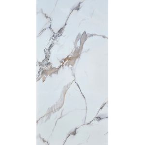 Isodeco - Calacatta - Wandpaneel - Hoogglans - Goud Wit - 120x260 cm - Waterbestendig