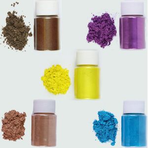 DW4Trading Epoxy Pigment Poeder 5 Kleuren van 10 gr Per Potje - Mica Kleurstof - Geschikt Voor Kaarsen, Zeep, Giethars, Sieraden - Set nr. 7