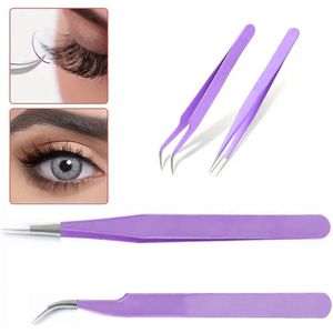 DW4Trading Antistatische pincetten Set van 2 Stuks - Paars