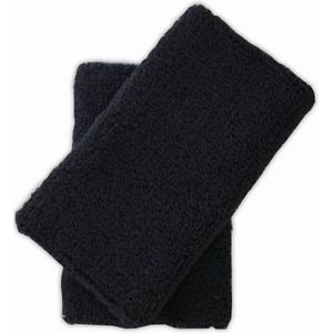 US Glove - Polsbanden - Zweetbanden - All-Sports - Diverse Kleuren - Katoen - 14 cm - Zwart