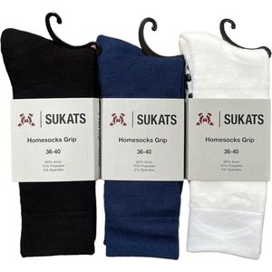 Sukats® Huissokken - Antislip sokken - Gripsokken - Dames Huissokken - ABS - Met Grip - 3 Paar - Maat 36-40 - Mix - Meerdere Maten en Varianten - Verwarmde Sokken