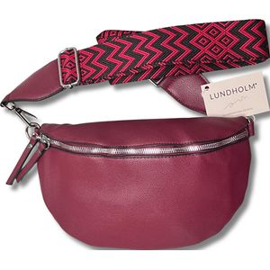 Lundholm crossbody tas dames Bordeauxrood - tassen dames met bag strap tassenriem met schouderband voor tas rood - cadeau voor vriendin | Scandinavisch design - Trondheim serie