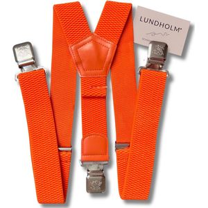 Lundholm Bretels heren dames unisex oranje - WK EK accessoires outfit oranje Koningsdag - stevig en verstelbare bretels