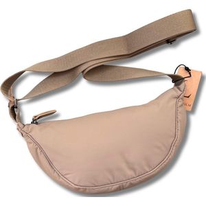 Lundholm heuptasje dames taupe banana bag - crossbody tasje festival - cadeau voor vriendin - Fanny pack beige