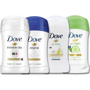 Dove Finest Selection Deodorant Vrouw Collectie - 4 x 40 g - Anti Transpirant - Anti Witte Strepen - 48H Anti Zweten - Frisse en Verzorgde Oksels - Deo Stick - Deodorant Vrouw Voordeelverpakking