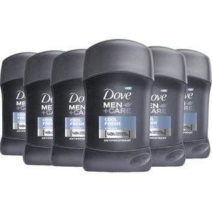 Dove Men+Care Cool Fresh Deodorant Man - 6 x 50 ml - 48h Krachtige Verzorging en Verfrissing Tegen Zweet en Lichaamsgeur - Deodorant Stick Zonder Alcohol - Deodorant Man Voordeelverpakking
