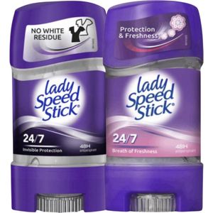 Lady Speed Stick Invisible & Freshness Deodorant Gel Stick - 2 x 65 g