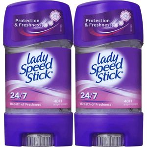 Lady Speed Stick Breath of Freshness Deodorant - 2 x 65 g - Gel