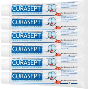 Curasept Tandpasta Gel ADS 720 - Chloorhexidine 0,20% - 6 x 75ml - Tandpasta Voordeelverpakking