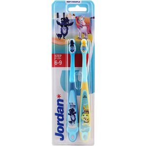 Jordan Step By Step Tandenborstel Kind Soft 6 tot 9 jaar - Zachte Borstelharen - Set