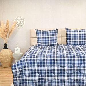 HappyBed - Wasbaar Dekbed - 140x220 - Bedrukt - Hoesloos Dekbed met Print - Tartan