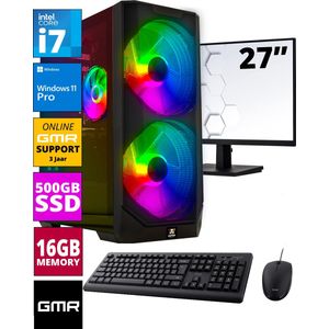 GMR Power Gaming PC SET 27"" | Ryzen 5 | 16 GB RAM | 1000 GB SSD | Graphics RX 580 | Windows 11 Pro