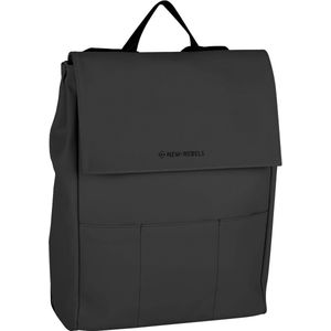 New Rebels Omar Lincoln Zwart 17L Rugtas met Flap Waterafstotend Laptop 15.6