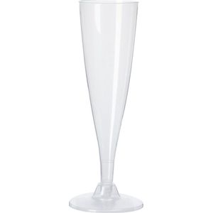 Champagne glazen met losse voet 75/100ml herbruikbaar. (24 stuks)