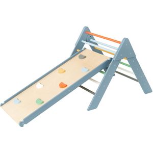 Luna Toys Colorful Multi Houten Klimrek met Glijbaan LU-00537