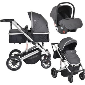Cangaroo Thira Grey 3-in-1 Combi Kinderwagen incl. Autostoel