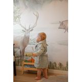 MamaLoes - Badjas - Stone Green - 100% Katoen - Design met Beer