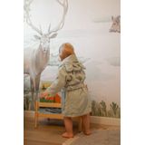 MamaLoes - Badjas - Stone Green - 100% Katoen - Design met Beer