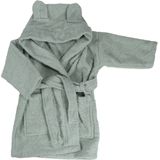 MamaLoes - Badjas - Stone Green - 100% Katoen - Design met Beer