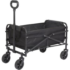 Eco Baby - Opvouwbare Bolderkar - Zwart - Stalen Frame - Polyester Bekleding