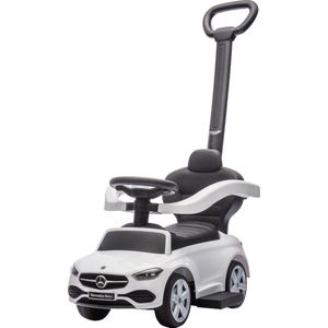 Eco Toys - Mercedes Benz Loopauto - Wit - Inclusief Duwstang