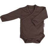 MamaLoes - Lange Mouw Overslag Romper - Chocolade - Katoen