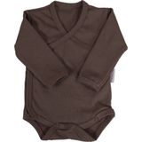MamaLoes - Lange Mouw Overslag Romper - Chocolade - Katoen