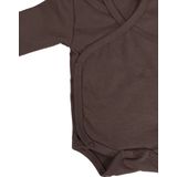 MamaLoes - Lange Mouw Overslag Romper - Chocolade - Katoen