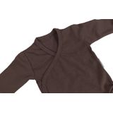 MamaLoes - Lange Mouw Overslag Romper - Chocolade - Katoen