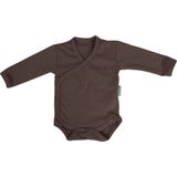 MamaLoes - Lange Mouw Overslag Romper - Chocolade - Katoen