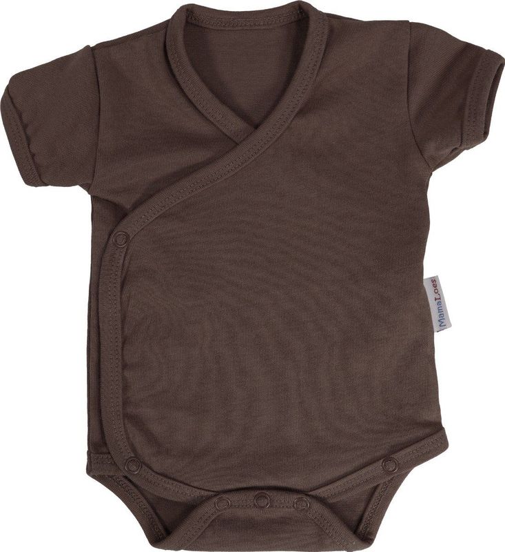 MamaLoes - Romper - Chocolade - 100% Katoen - Drukknoopjes