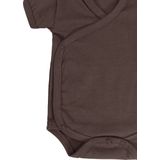 MamaLoes - Korte Mouw Overslag Romper - Chocolade - Katoen
