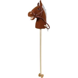MamaLoes - ML050104 - Stokpaard - Nougat - Bouclé Teddy - Met Geluid