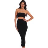 Bodycon Jurk - Zwart - 65% Gerecycled Polyamide - Naadloze Afwerking