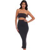Bodycon Jurk - Zwart - 65% Gerecycled Polyamide - Naadloos Design