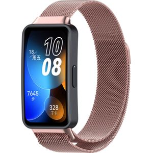 Strap-it Huawei Band 8 Milanese band (roze)