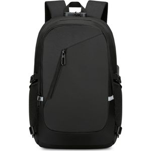 Coverzs Rugtas met Laptopvak (25 L inhoud) - Rugzak voor school of werk - Incl. 15.6 inch laptop vak met bescherming - Stevige schooltas - Comfortabele backpack - Zwart