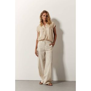 Tramontana - Wide Leg - Casual Broek - Zand - Regular Waist