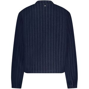 Tramontana - Pinstriped Denim Bomberjack - Donkerblauw - Jacks