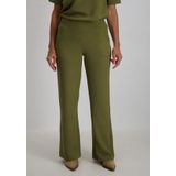 Tramontana - Structured Wide-Leg Trousers - Olijf - Broek